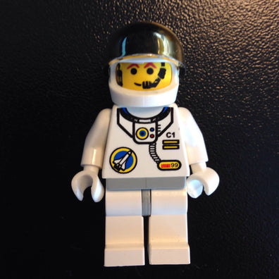 LEGO Minifigure-Space Port - Astronaut C1, White Legs with Light Gray Hips-Town / Space Port-SPP003-Creative Brick Builders